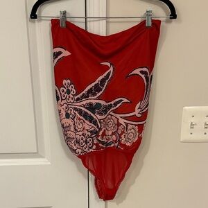 Free People Tie-Back Strapless Top